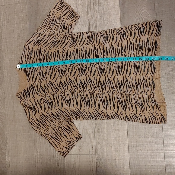 Nina Charles For Casper US S Leopard Print 100% Silk Blouse - Vintage - Picture 8 of 8